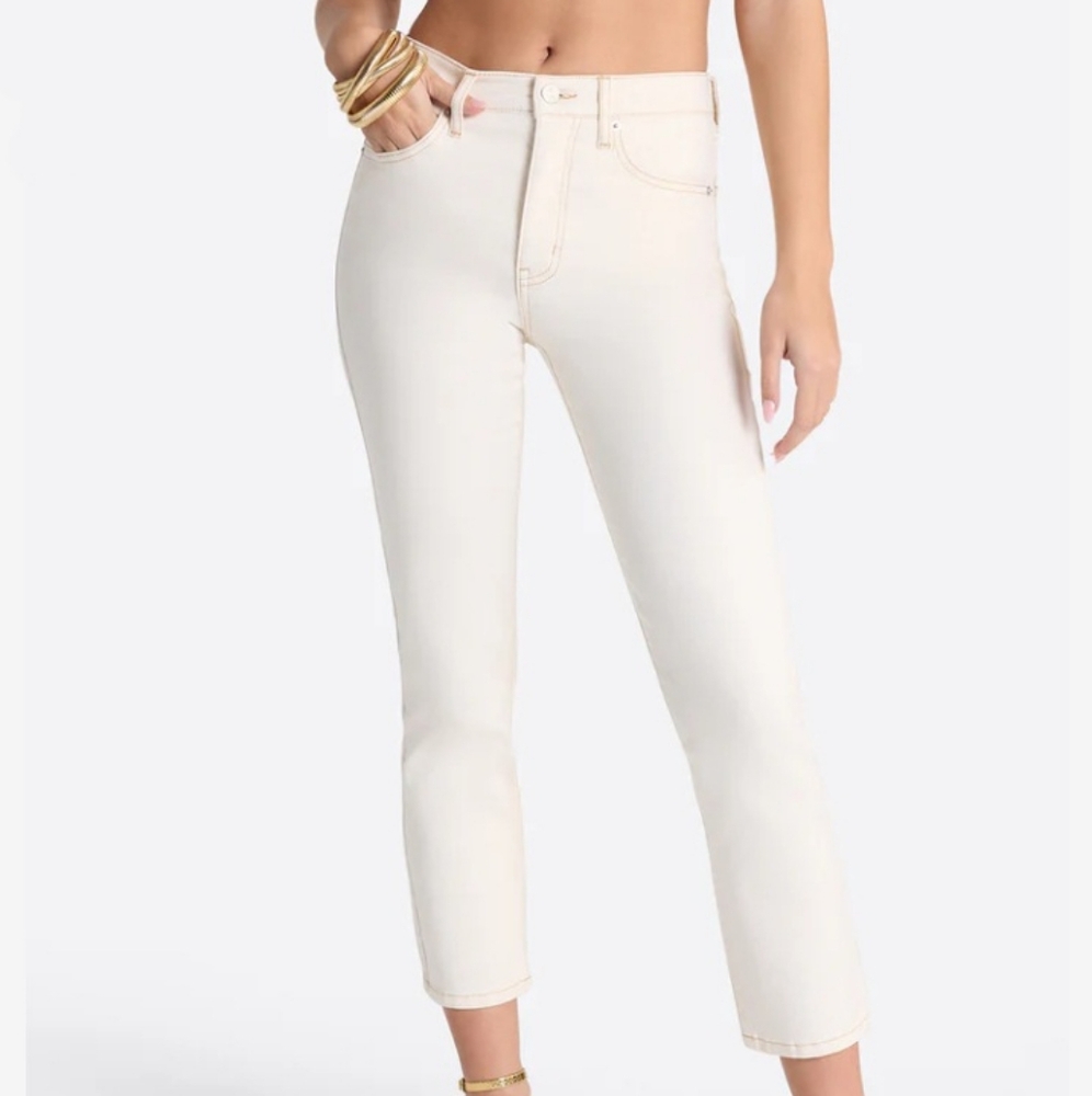 Jessica Simpson Cream Cropped Jeans